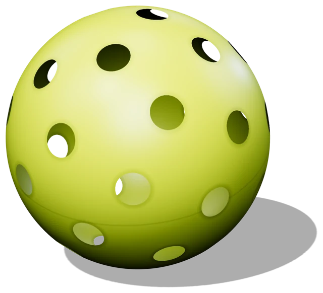 Yellow 40-hole outdoor pickleball